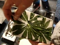 youtube CapricornArtist73 Plaster Tiles with Leaves